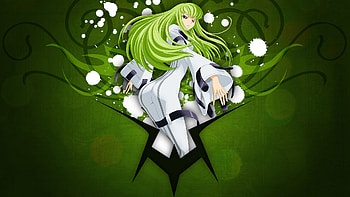C.C, geass, sexy, flames, code, hot, cute, cc, beautiful, beauty, anime girl, code geass, green, paint HD wallpaper