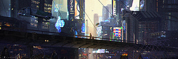 Night Time Scifi Science Fiction , artist, artwork, digital-art, deviantart HD wallpaper