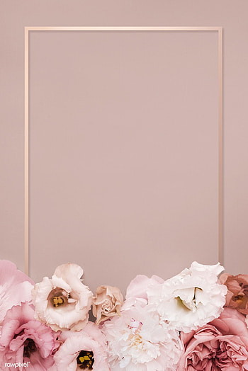 premium psd of Beautiful pink floral rectangle frame 1212847 in 2020. Gold background, Flower background , Rose gold HD phone wallpaper