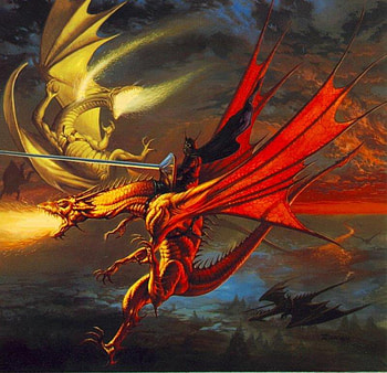 Vanquished, battle, red, stead, gold, warrior HD wallpaper
