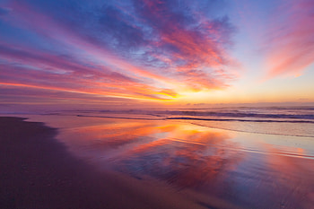 Stunning Beach Sunrise , beach, sunrise, nature HD wallpaper