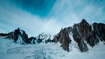 Glacier landscape hills, Mountains nature, U HD wallpaper