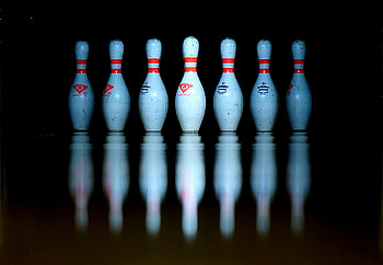 Sports, Reflection, Skittles, Bowling, Row HD wallpaper