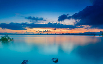 Sunset Water, sunset, water, nature HD wallpaper