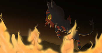 Litten , Background , Pokmon, Cute HD wallpaper
