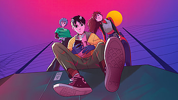 Evangelion Kids, artist, art, digital-art, artwork, artstation HD wallpaper