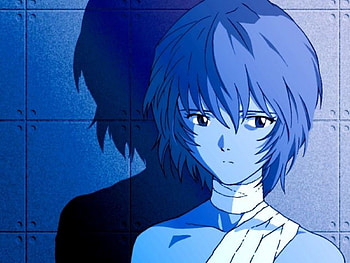 Rei Ayanami - NGE, evangelion, neon genesis evangelion, blue hair, girl, rei ayanami, rei, neon, anime, genesis, girlfriend, ayanami, steel HD wallpaper