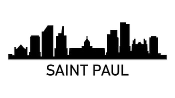 Saint Paul, Skyline view, White background, Stock video HD wallpaper