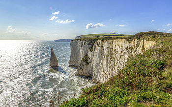 Coast of England, England, sea, rocks, coast HD wallpaper