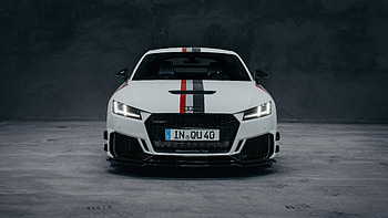 White car, Audi TT RS Coupe, 2020 HD wallpaper