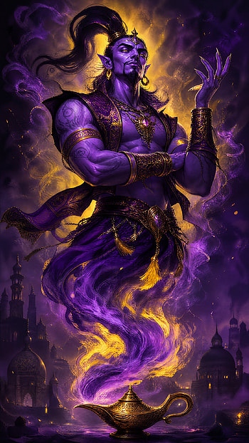 Midnight Djinn: Lampbound Majesty HD phone wallpaper