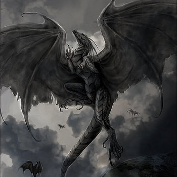 StormRising, adventure, black, cg, fantasy, dragon, dark HD wallpaper