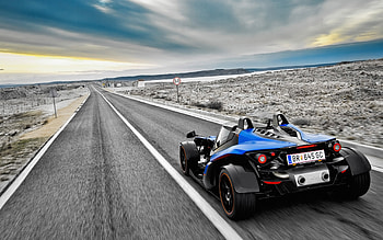 ktm x-bow gt, desert, ktm, road, x-bow HD wallpaper