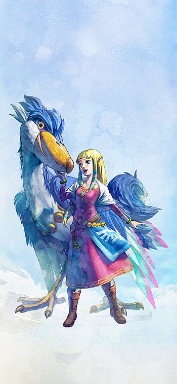 Skyward Sword, Zelda's journey, Artistic inspiration, Gaming magnificence HD phone wallpaper