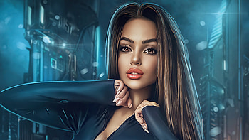Julia Scifi Girl Long Hair Girl , scifi, warrior, fantasy-girls, artist, artwork, digital-art, artstation HD wallpaper