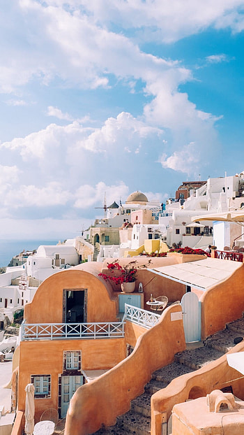 Santorini, Top 35, High quality HD phone wallpaper
