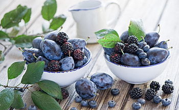 Plums, Berry, Fruit, Blueberry, Fruits, Blueberries, Berries, Plum HD wallpaper