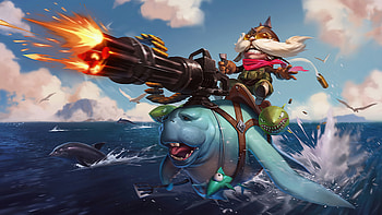 Corki Urfrider LoL Wild Rift Skin Splash Art, video game, League Of Legends, Corki (League Of Legends) HD wallpaper