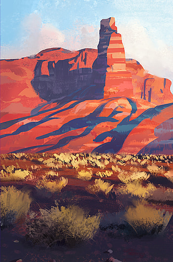 Art, Canyon, Rocks, Paints HD phone wallpaper