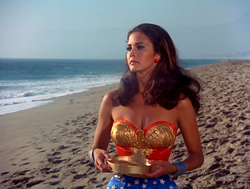 Wonder Woman with Tiara, WW, tiara, Lynda Carter, Diana, Wonder Woman HD wallpaper