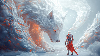 Surreal Wolf Prince — Quad Fantasy, fantasy, surreal, wolf, prince HD wallpaper