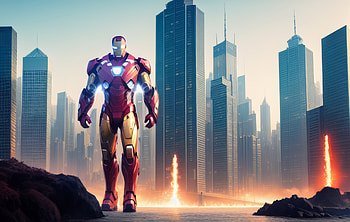 AI Art, Comic, Iron Man HD wallpaper