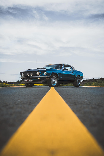 Cars, Road, Car, Asphalt, Side View, Ford Mustang HD phone wallpaper