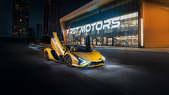 Lamborghini Sian Downtown, lamborghini-sian, lamborghini, cars, 2024-cars HD wallpaper