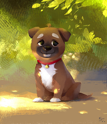 Art, Dog, Pet, Nice, Sweetheart, Puppy HD phone wallpaper