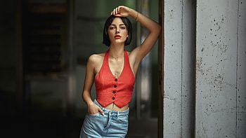 Short Hair Girl In Timeless Look , girls, model HD wallpaper