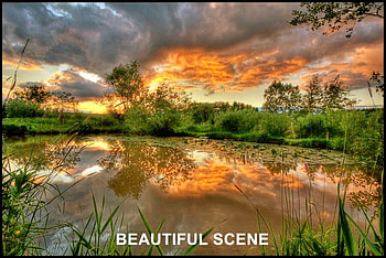 BEAUTIFUL LAKE WITH REFLECTION OF SKY AND SHORE, reflection, gorgeous, beautiful, lake, shoreline HD wallpaper