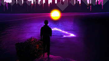 Weird Reflection , retrowave, artist, artwork, digital-art HD wallpaper