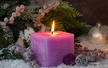 Christmas Candle, flame, decoration, candle, christmas HD wallpaper