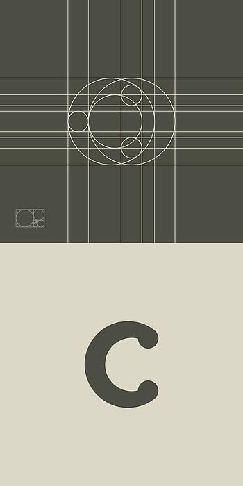 Letter C logo, Golden Ratio project, Graphic design, Logo design HD phone wallpaper