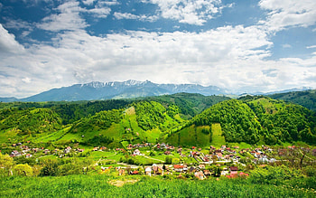 Captivating village, Serene surroundings, High definition countryside, Peaceful retreat HD wallpaper