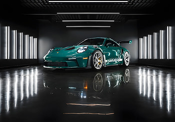 Porsche 992 GT3RS Green HD wallpaper