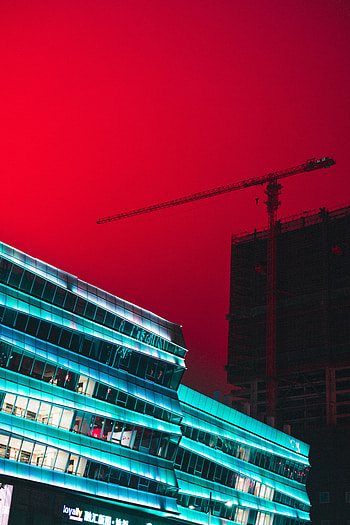 Cities, Architecture, Building, Construction, Crane, Tap, City Sky, Urban Sky HD phone wallpaper