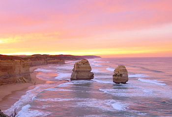 The Twelve Apostles, cliff, coast, unset, Victoria, Australia HD wallpaper