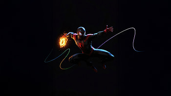 Miles Morales Shock And Web, marvels-spider-man-miles-morales, games, superheroes, 2023-games, ps4-games, ps5-games, xbox-one-games, artwork, art, digital-art, ai, dark, black HD wallpaper