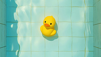 Ducky, duck, artist, artwork, digital-art HD wallpaper