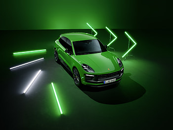 Green car, Porsche Macan, 2021 HD wallpaper