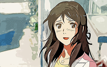 Futaba Miyamizu, Kimi no Na wa, , vector art, Futaba Miyamizu drawing, creative art, Futaba Miyamizu art, vector drawing, japanese manga, Miyamizu Futaba HD wallpaper
