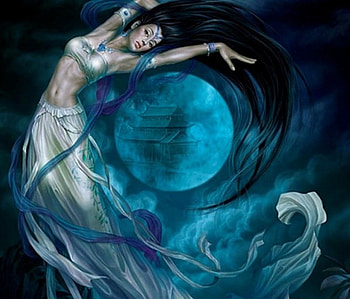 Moon, gyspy, veils, colors, 3d, long heir, fine art, cg, pagode, female, women girl, yu, vqwt, flowing, white, art, tang, other, girl, flying, yuehui, woman, fantasy, pretty, green, body, world, blue, uyn, black, ribbons, dress, long hair, brown, teyb, planet, abstract, 3d cg, figure, sphere, beautiful, people, tang yuehui, silk, elegant, cool, girls, women, gown HD wallpaper