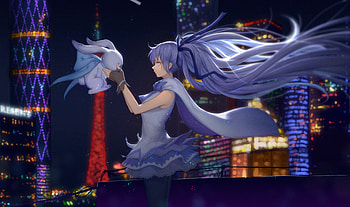 Hatsune miku, rabbit, anime girl, long hair, Vocaloid HD wallpaper