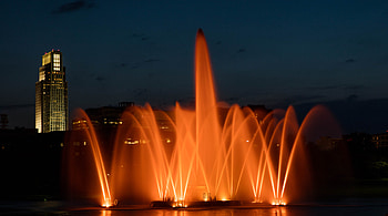 Heartland Park of America Fountain, Nebraska, Heartland of America Park, Omaha, Fountain HD wallpaper