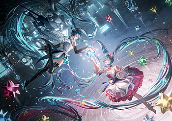 Hatsune Miku Vocaloid , hatsune-miku, vocaloid, anime, anime-girl, artist, artwork, digital-art, pixiv HD wallpaper