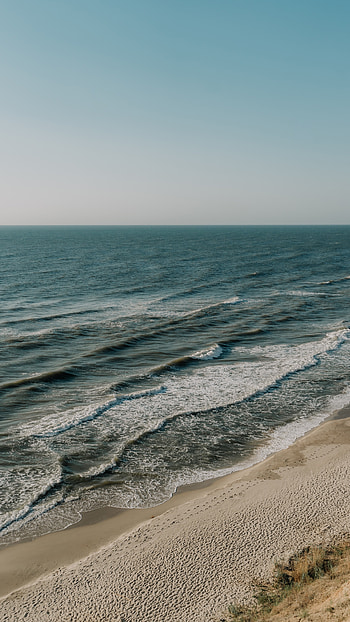 Praia, ceu, horizonte HD phone wallpaper