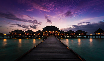Anantara Veli Maldives, Bungalows HD wallpaper