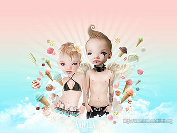 Vanilla kids, abstract, fantasy HD wallpaper