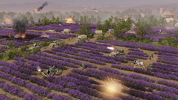 Men of War II Lavender Field Battle, video game, Men of War II HD wallpaper